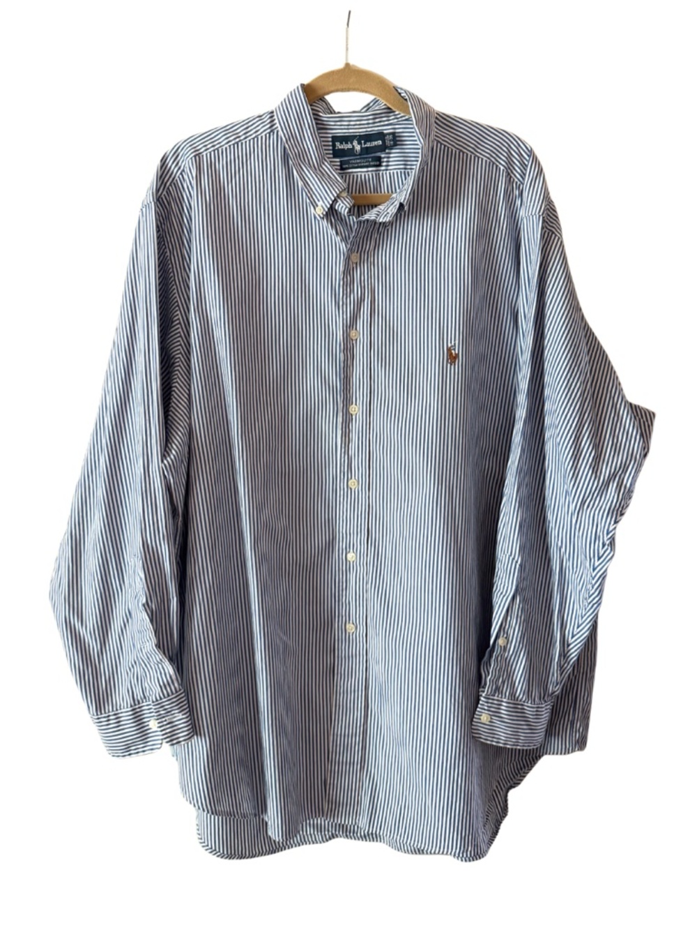 Polo Ralph Lauren Blue and White Button Down Men's Shirt